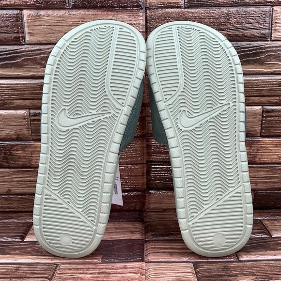 New Nike Benassi JDI Leather SE Mineral Spruce - Picture 6 of 8